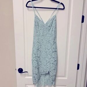 Sea-foam Green Lulu’s Lace Mini Dress
